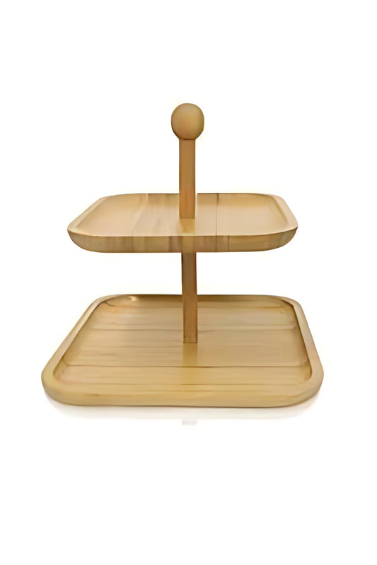 BAMBU 2 KATLI KARE SUNUM