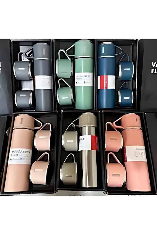 3 BARDAKLI ÇELİK TERMOS