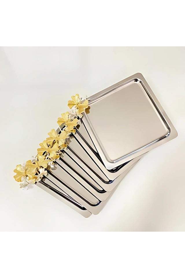 KELEBEKLİ GÜMÜŞ TEPSİSİ